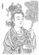 2009-179菩提樹天（法海寺壁画より）-1200