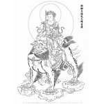 画像: 2010-14騎獅子稚児文殊菩薩-1600