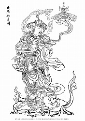 2021-35-北辰妙見図-1500 - 仏画工房 楽詩舎 ネットShop 白描画